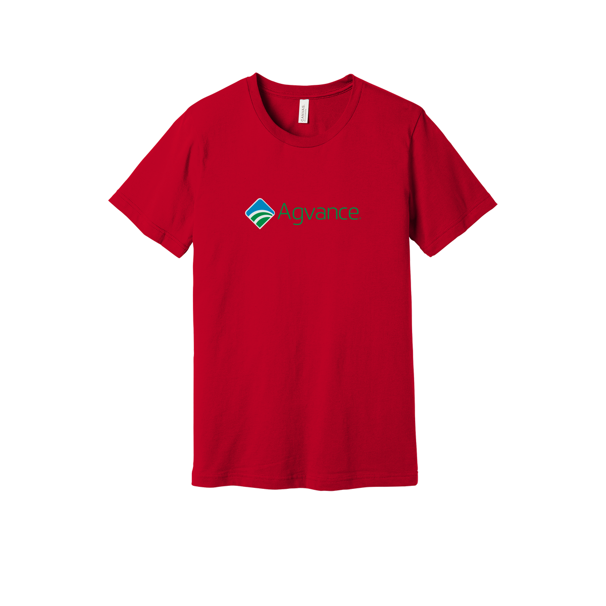 agvance-everyday-essentials-short-sleeve-tee-dtf-front-BC3001-red-flat-front
