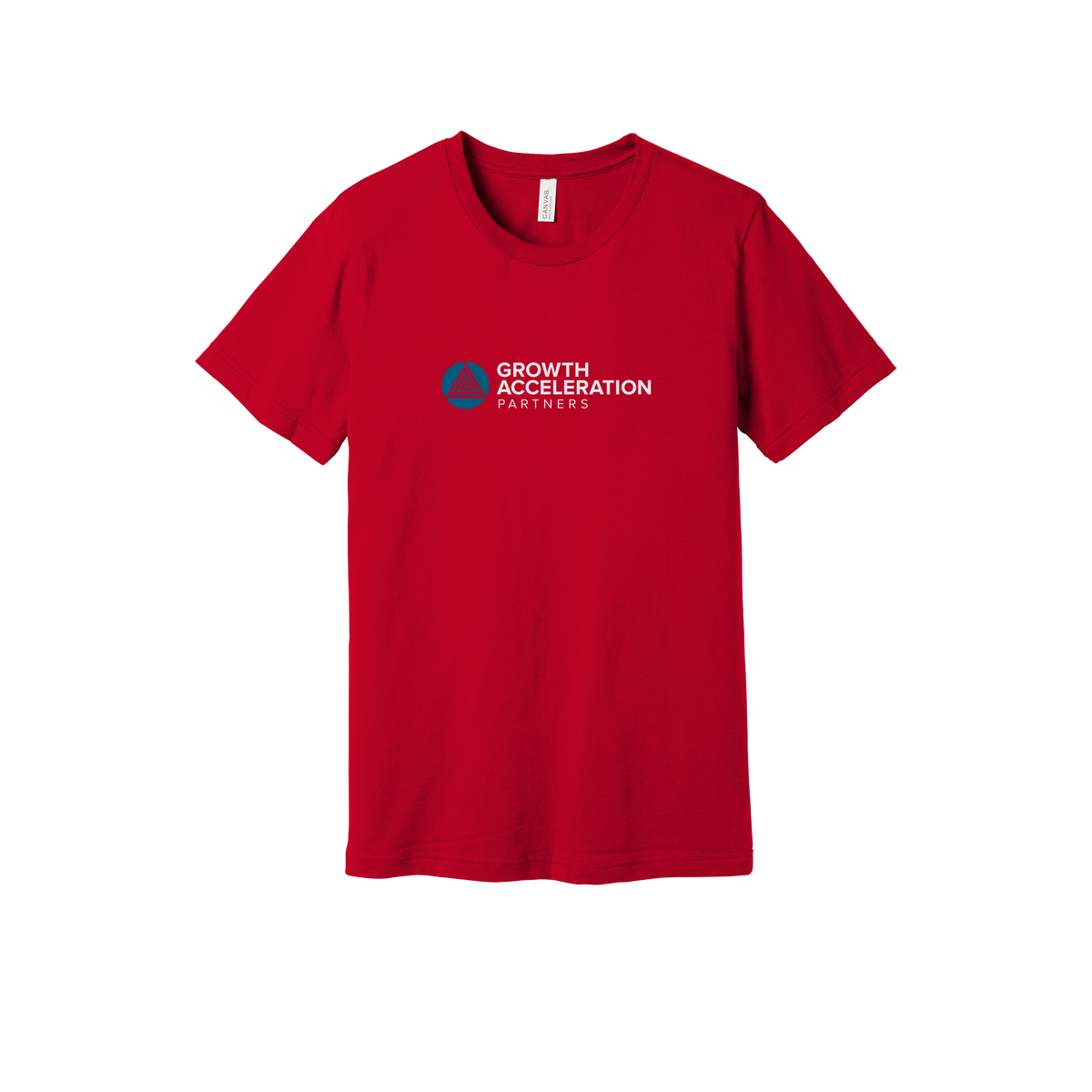 growthaccelerationpartners-everyday-essentials-short-sleeve-tee-dtf-front-BC3001-red-flat-front