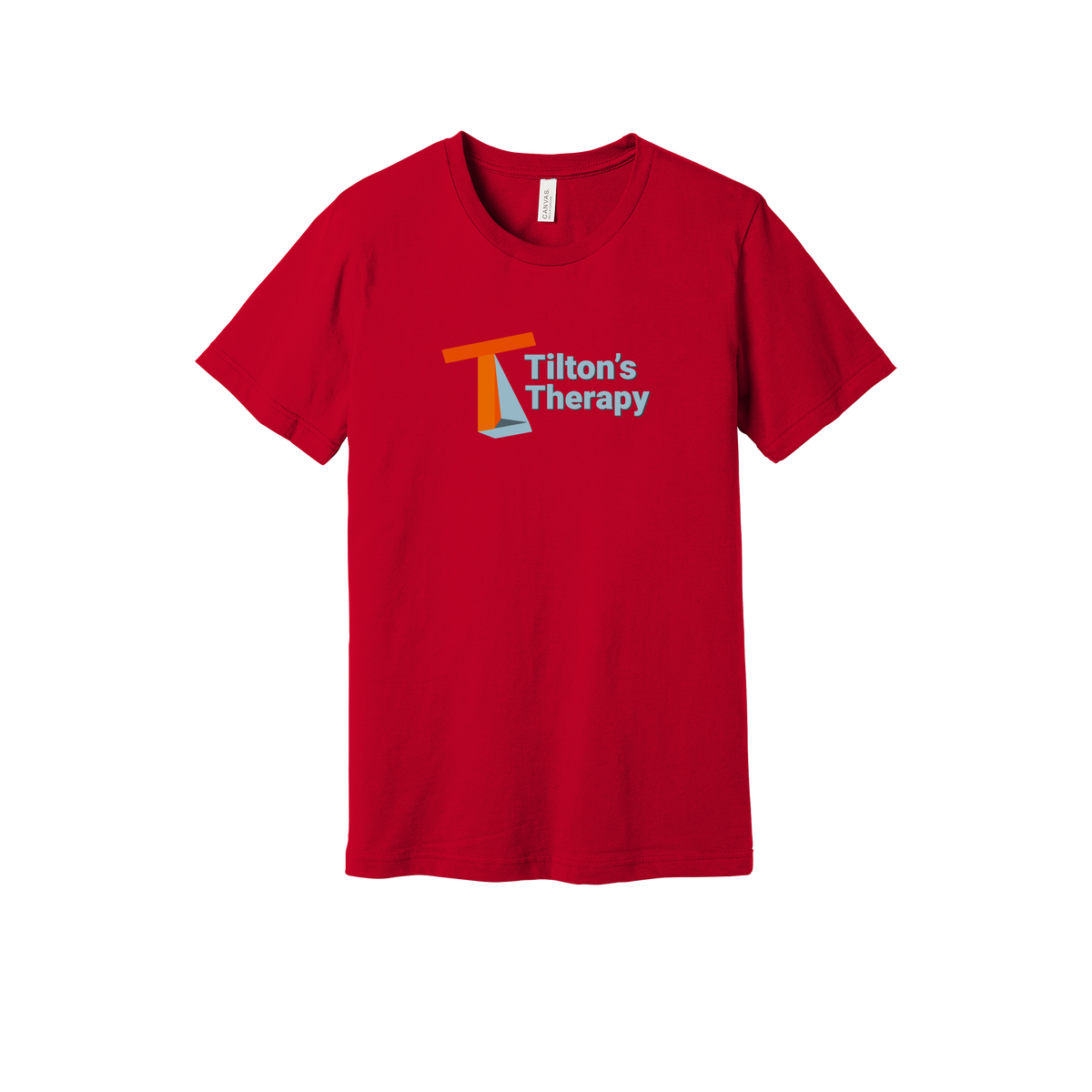 tiltonstherapy-everyday-essentials-short-sleeve-tee-dtf-front-BC3001-red-flat-front