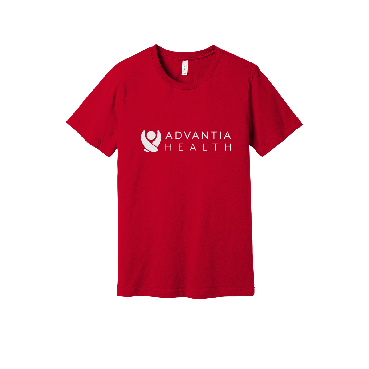 advantiahealth-everyday-essentials-clinic-short-sleeve-tee-dtf-front-BC3001-red-flat-front