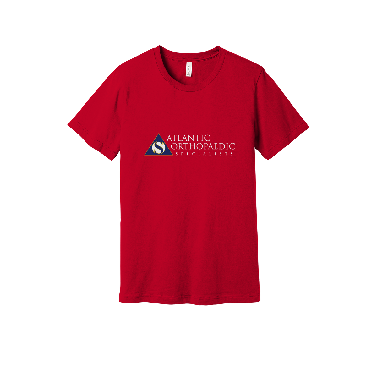 atlanticortho-everyday-essentials-clinic-short-sleeve-tee-dtf-front-BC3001-red-flat-front