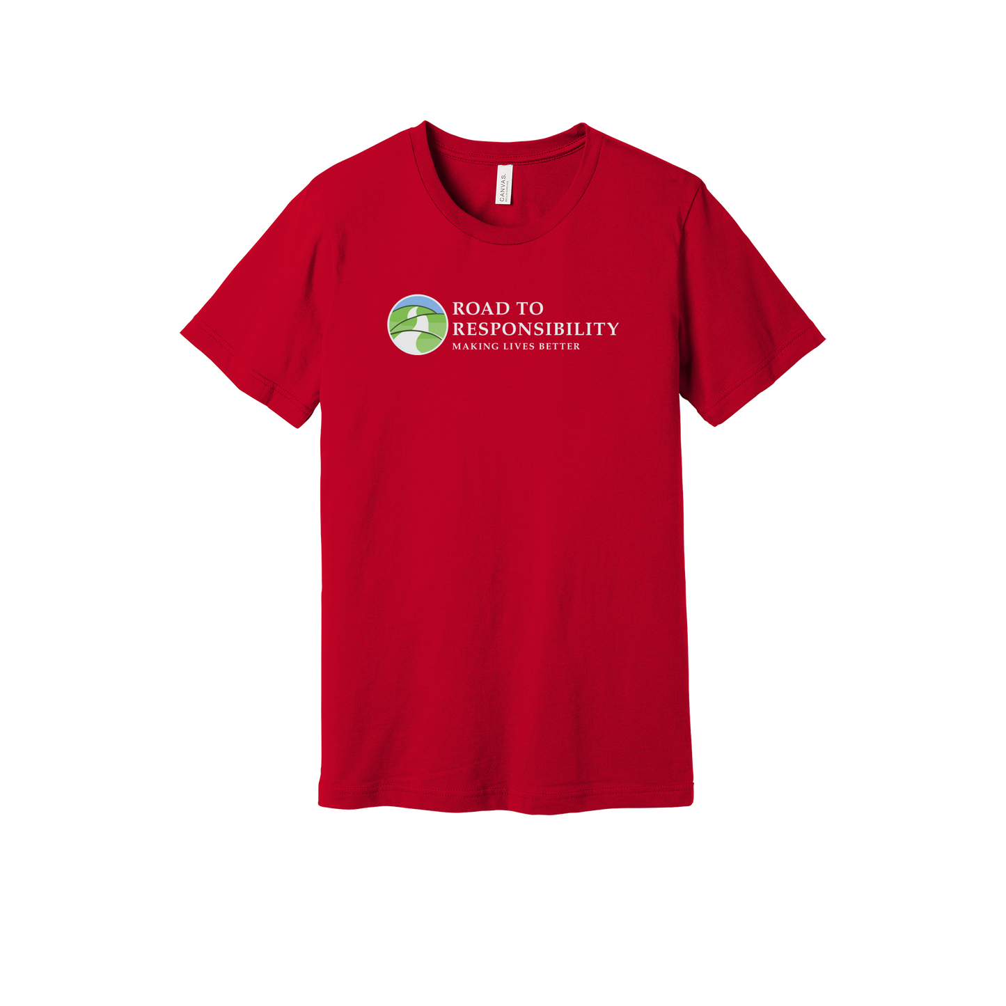 roadtoresponsibility-everyday-essentials-short-sleeve-tee-dtf-front-BC3001-red-flat-front