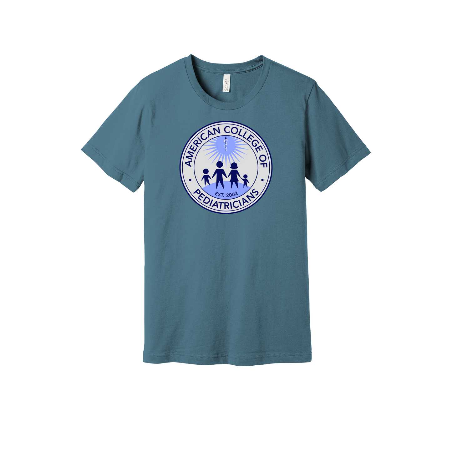 acpeds-everyday-essentials-clinic-short-sleeve-tee-dtf-front-BC3001-steelblue-flat-front
