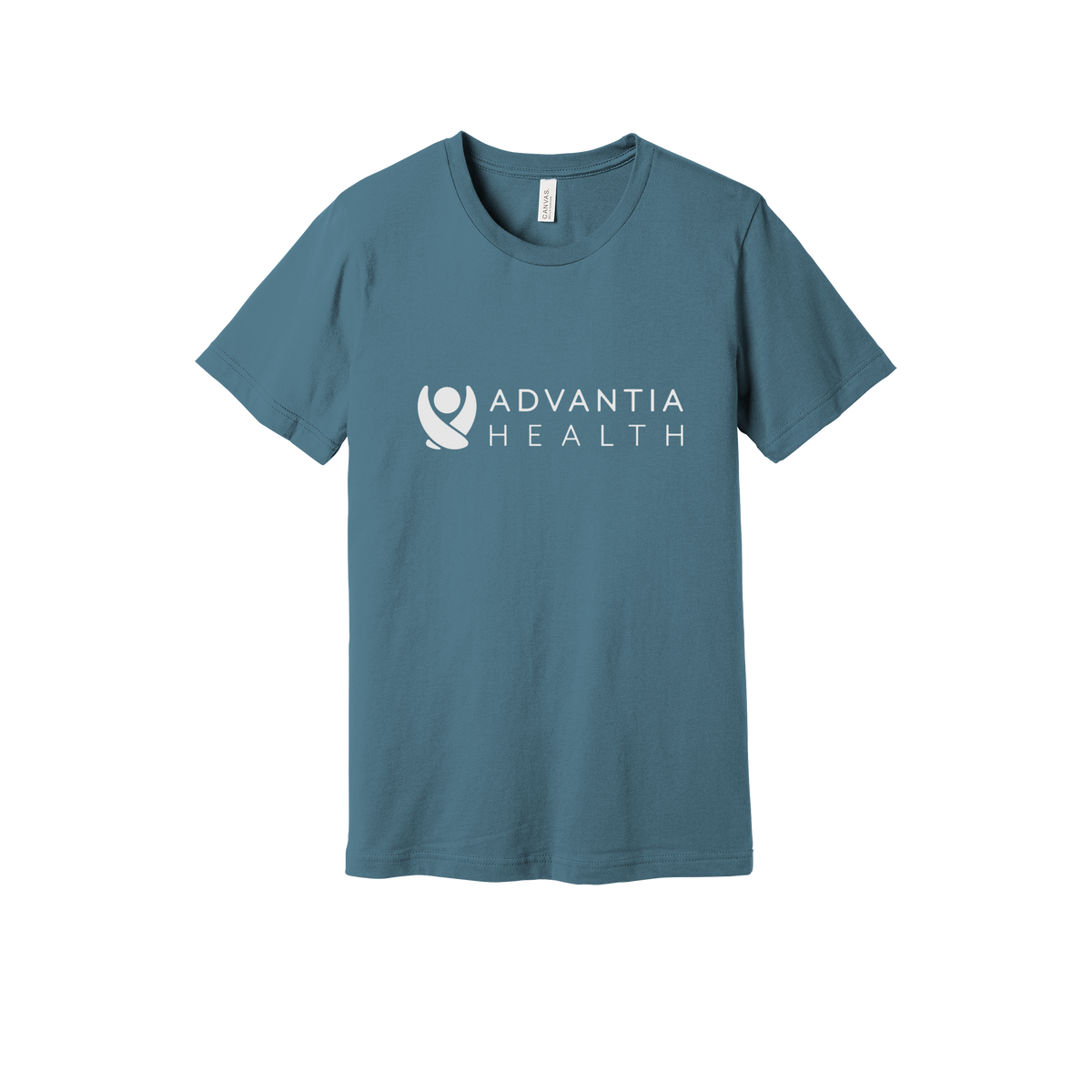 advantiahealth-everyday-essentials-clinic-short-sleeve-tee-dtf-front-BC3001-steelblue-flat-front