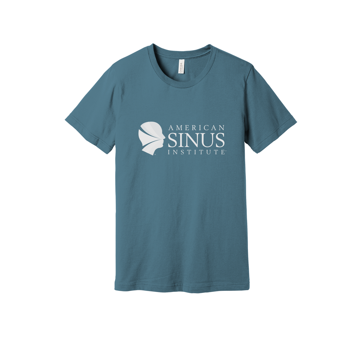 americansinus-everyday-essentials-clinic-short-sleeve-tee-dtf-front-BC3001-steelblue-flat-front