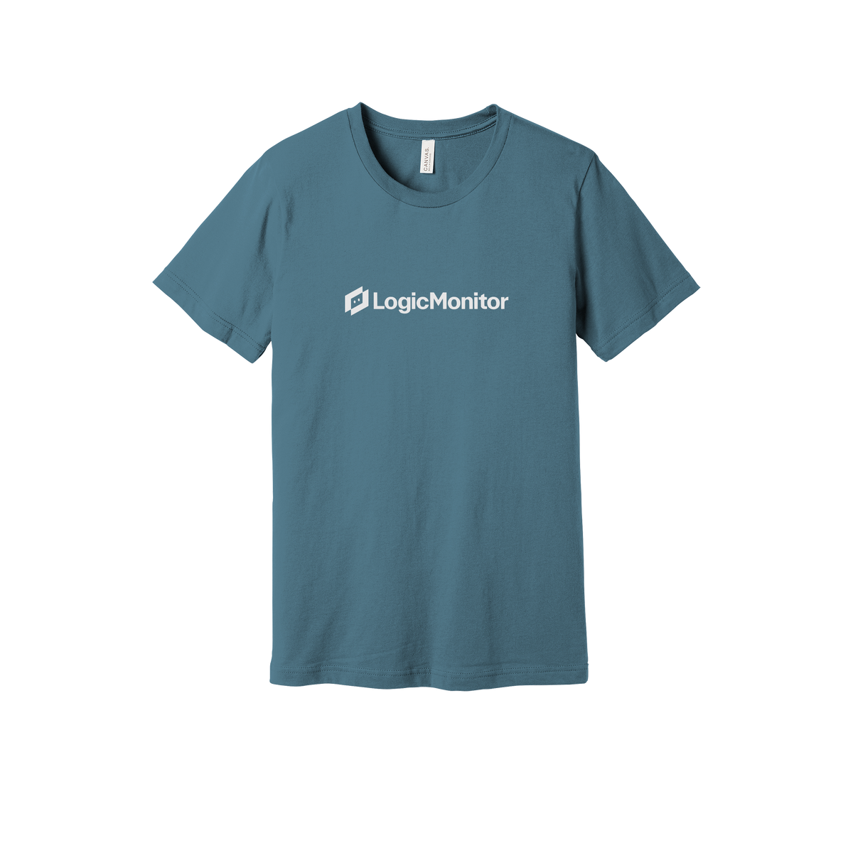logicmonitor-everyday-essentials-short-sleeve-tee-dtf-front-BC3001-steelblue-flat-front