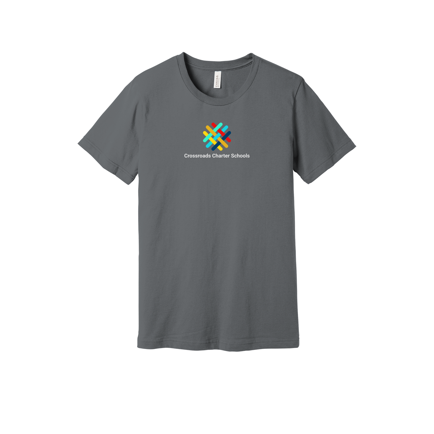 crossroadsschoolskc-everyday-essentials-short-sleeve-tee-dtf-front-BC3001-storm-flat-front