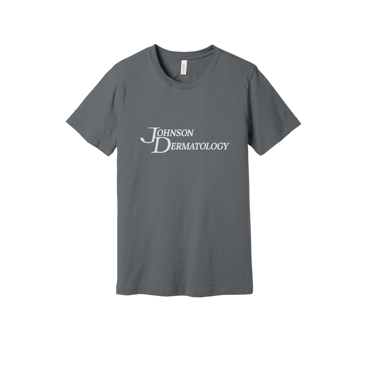 johnsondermatology-everyday-essentials-clinic-short-sleeve-tee-dtf-front-BC3001-storm-flat-front