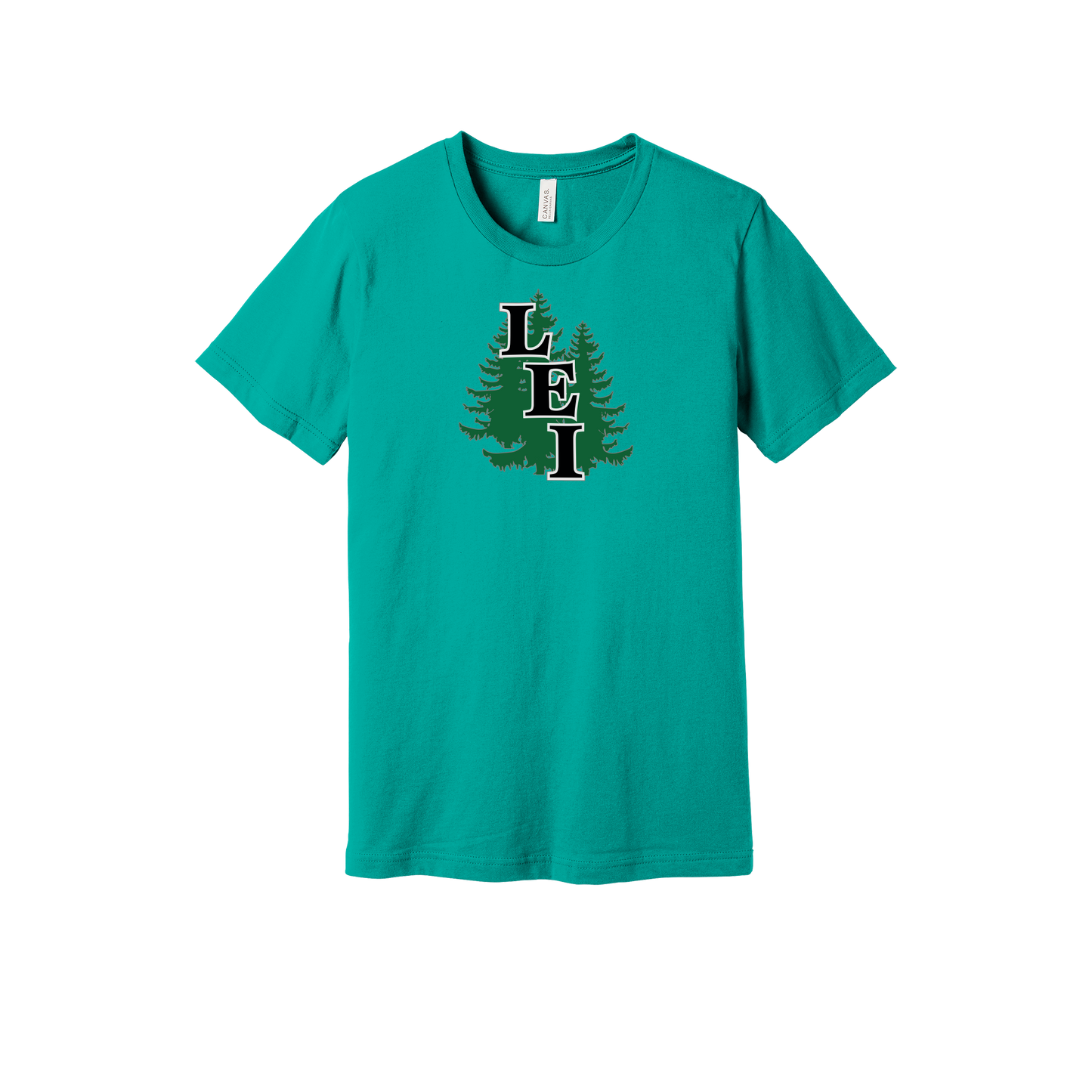 leisite-everyday-essentials-short-sleeve-tee-dtf-front-BC3001-teal-flat-front