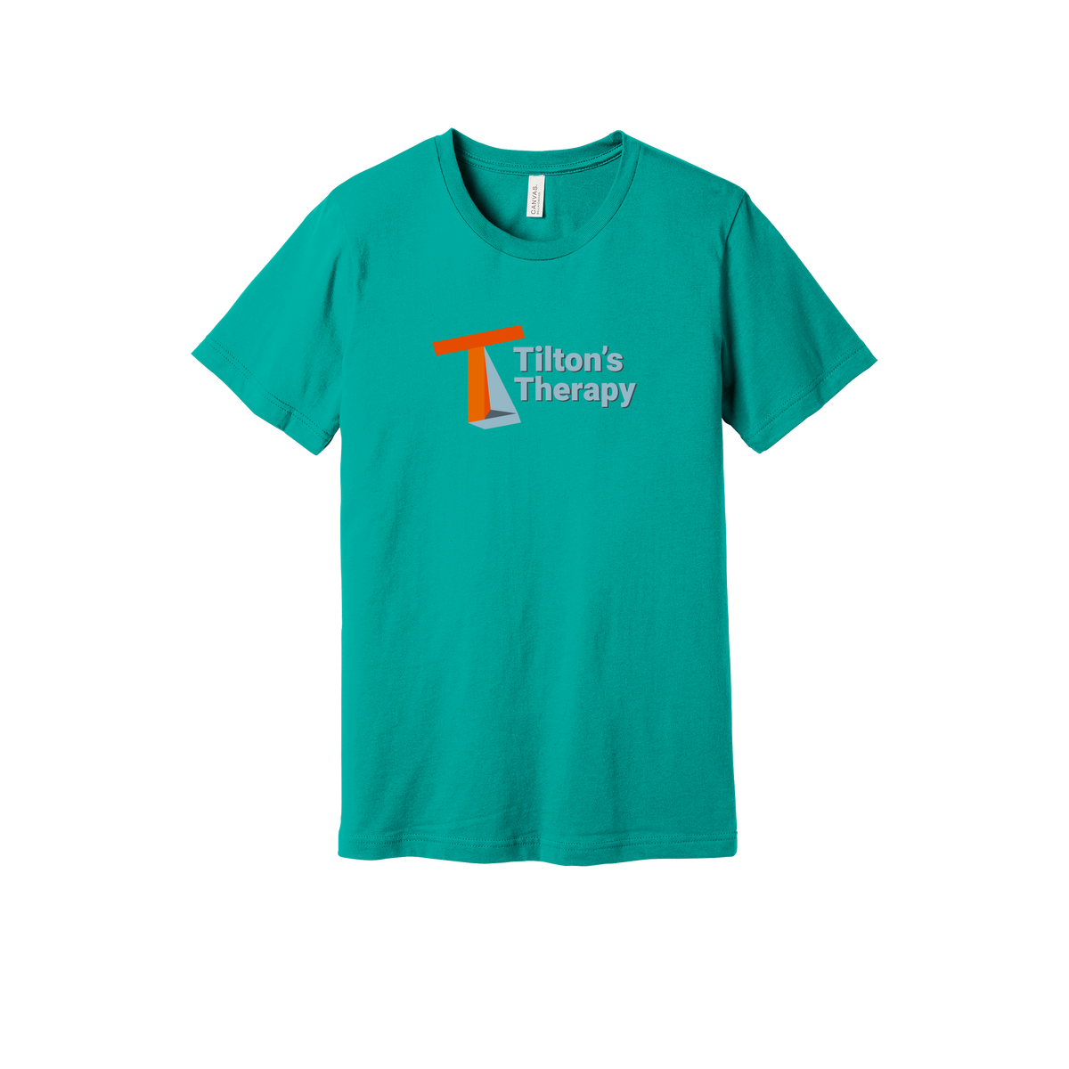 tiltonstherapy-everyday-essentials-short-sleeve-tee-dtf-front-BC3001-teal-flat-front