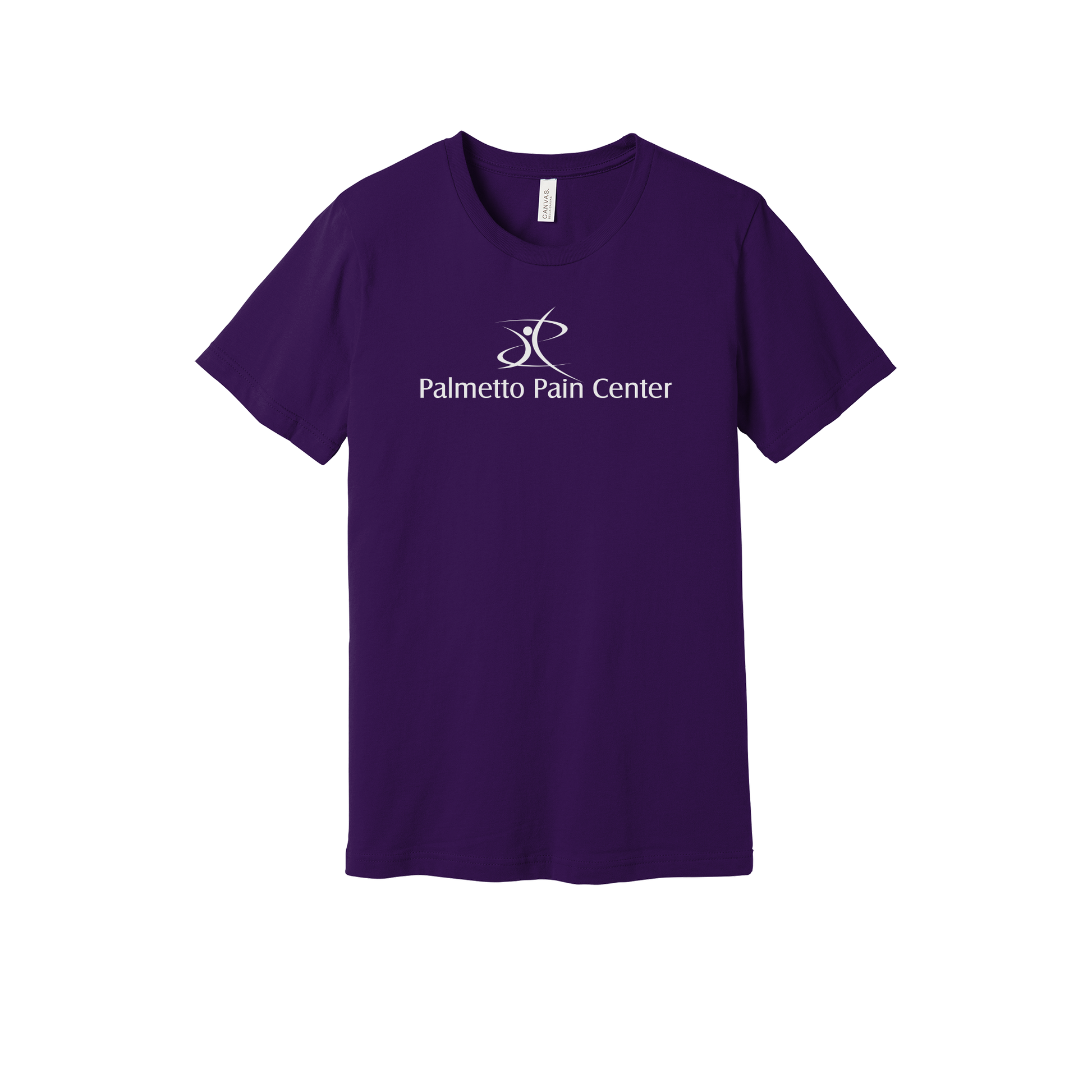 palmetto-pain-center-everyday-essentials-clinic-short-sleeve-tee-dtf-front-BC3001-teampurple-flat-front