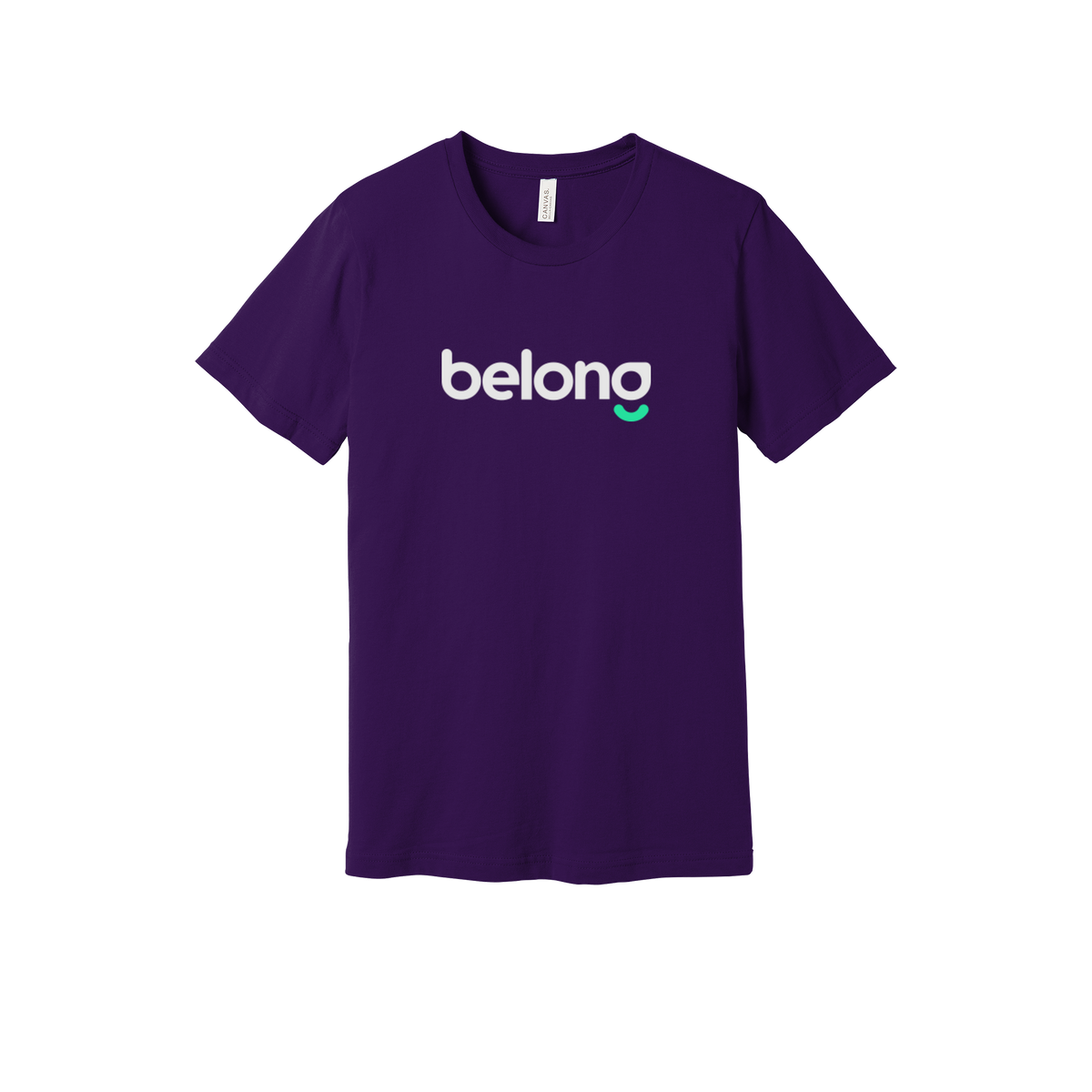 belonghome-everyday-essentials-short-sleeve-tee-dtf-front-BC3001-teampurple-flat-front