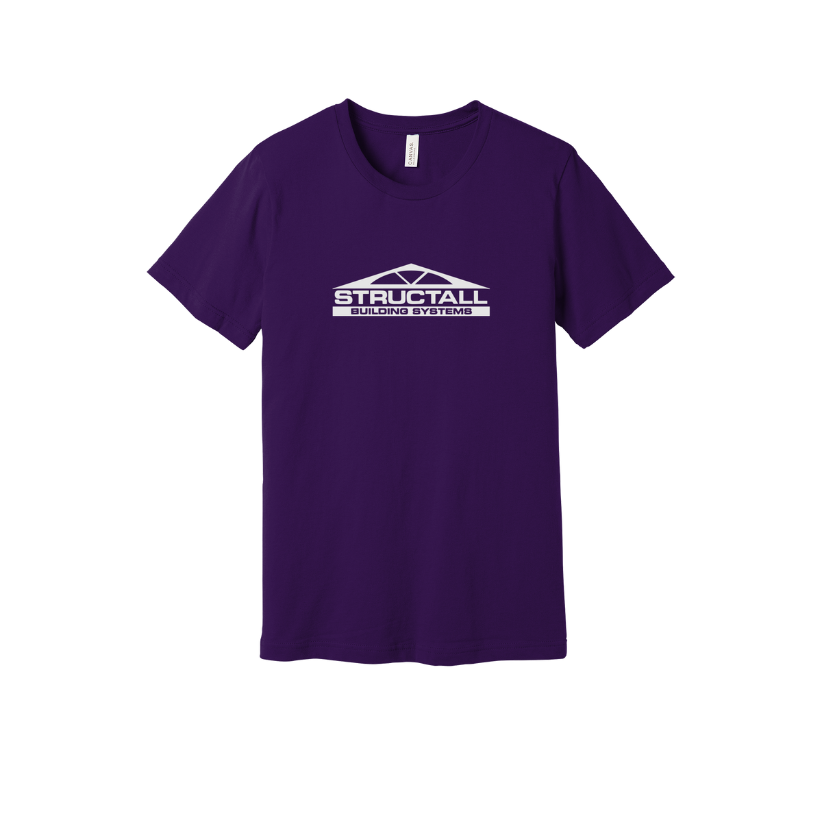 structall-everyday-essentials-short-sleeve-tee-dtf-front-BC3001-teampurple-flat-front