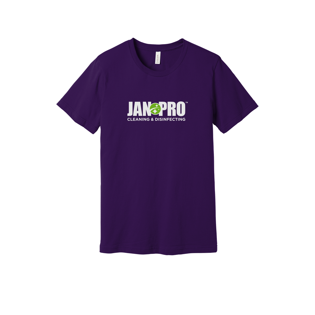jan-pro-everyday-essentials-short-sleeve-tee-dtf-front-BC3001-teampurple-flat-front