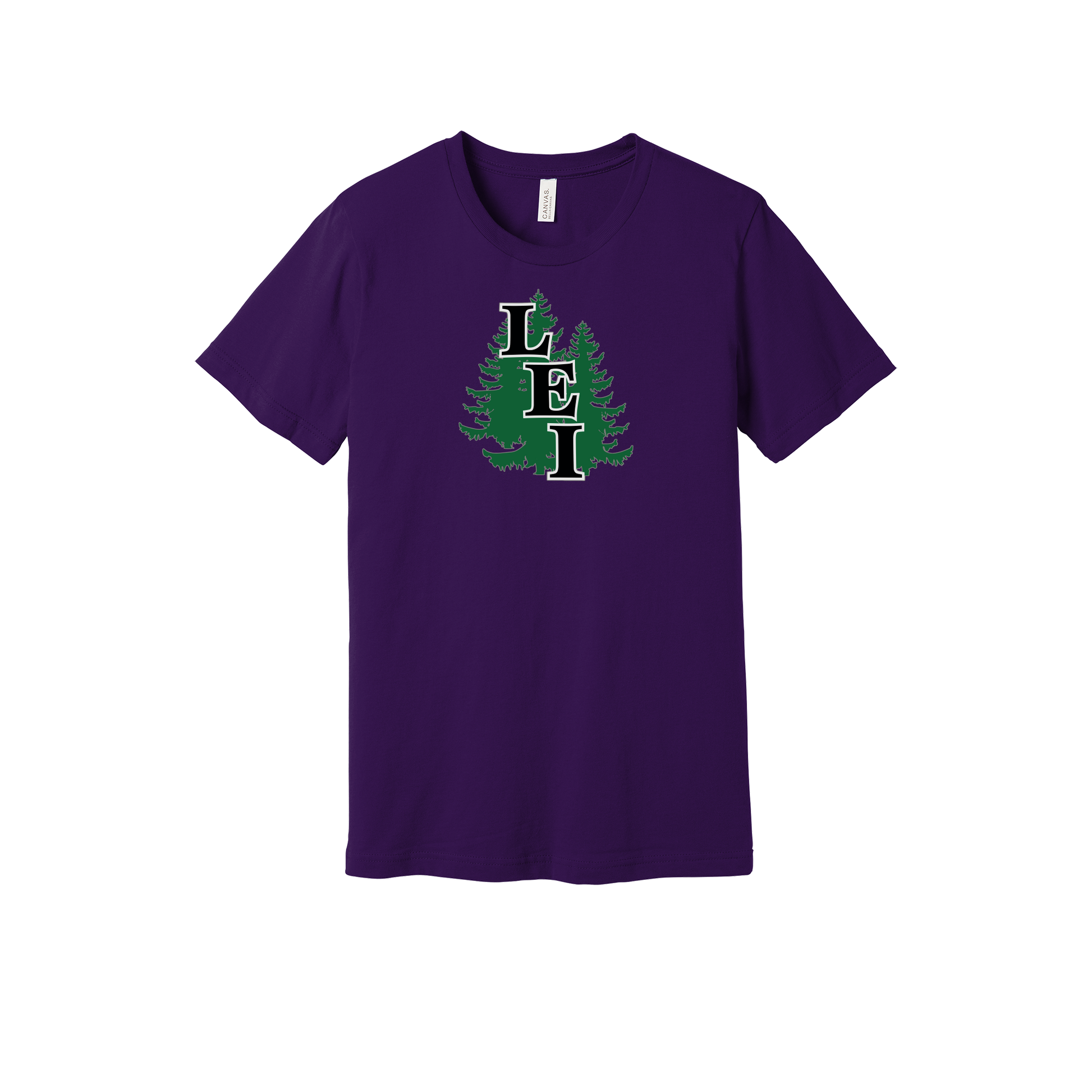 leisite-everyday-essentials-short-sleeve-tee-dtf-front-BC3001-teampurple-flat-front