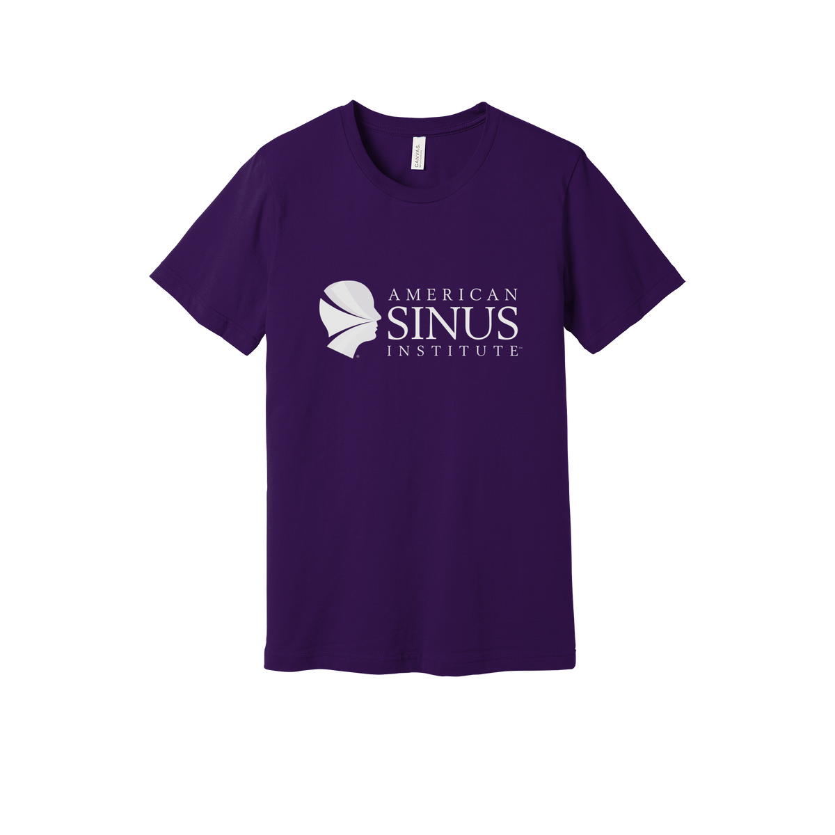 americansinus-everyday-essentials-clinic-short-sleeve-tee-dtf-front-BC3001-teampurple-flat-front