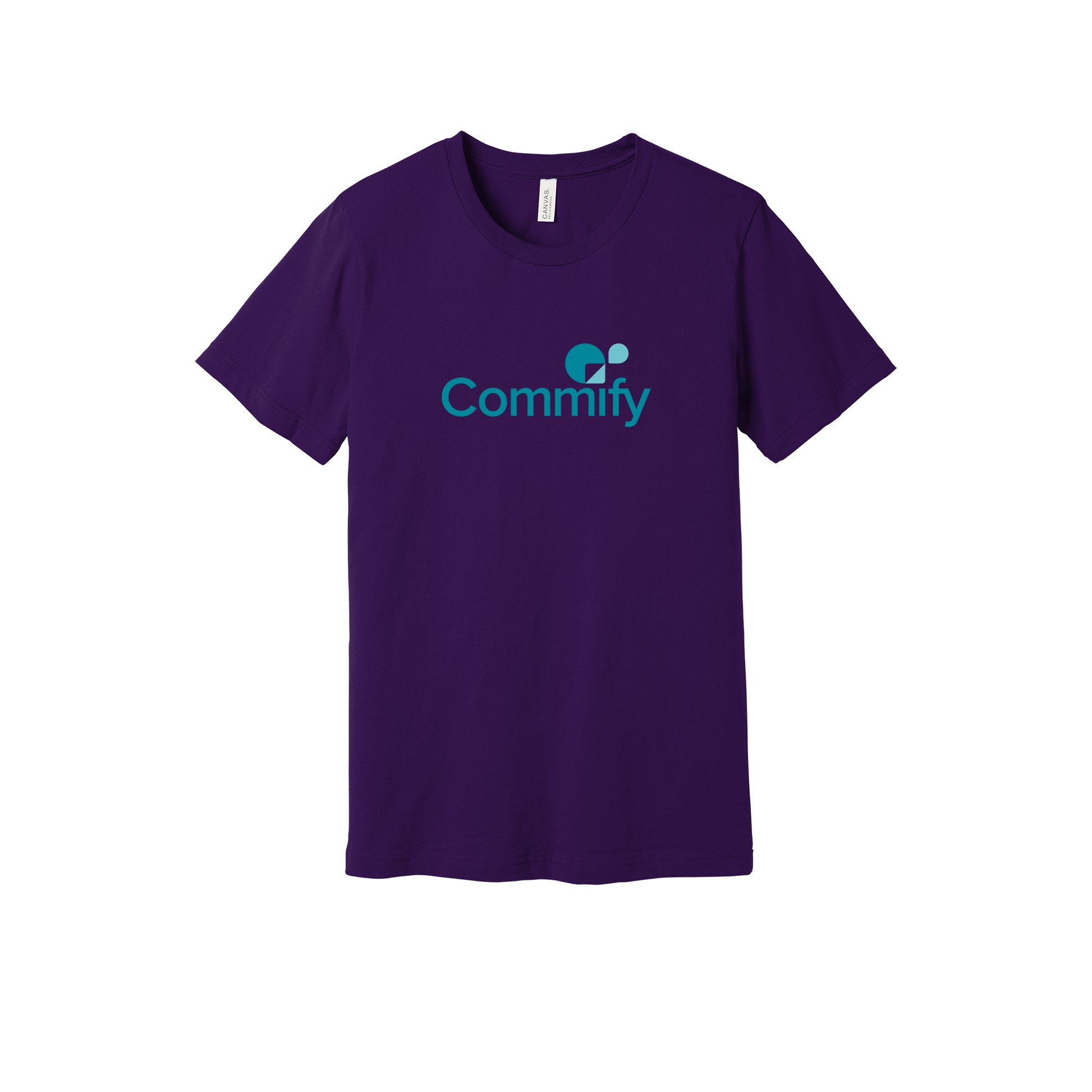 commify-everyday-essentials-short-sleeve-tee-dtf-front-BC3001-teampurple-flat-front