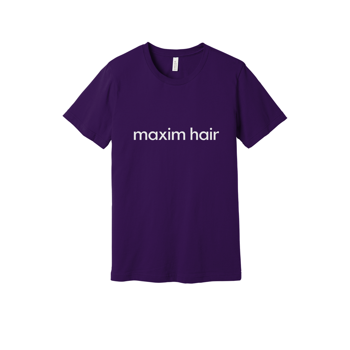 maximhairrestoration-everyday-essentials-clinic-short-sleeve-tee-dtf-front-BC3001-teampurple-flat-front