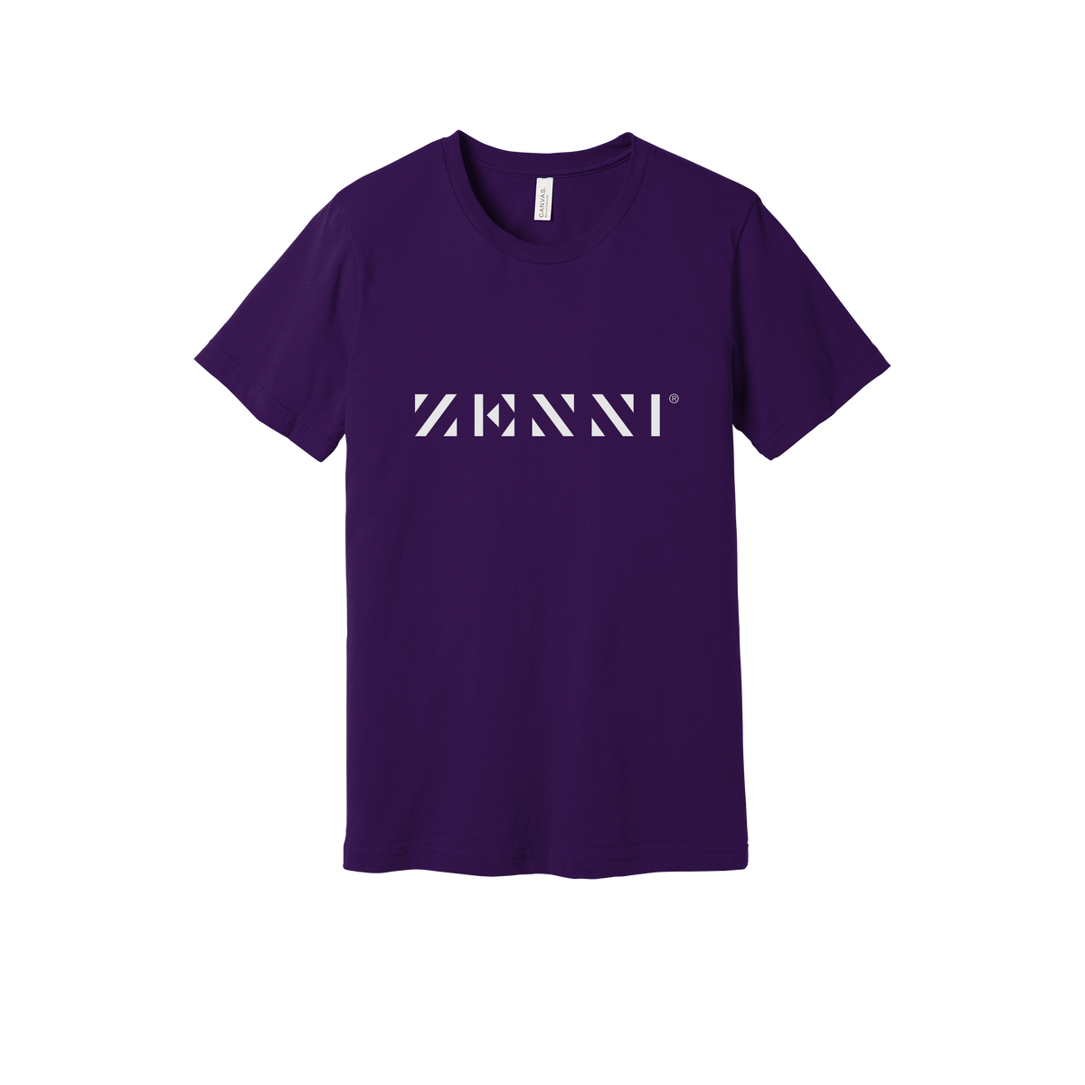 zennioptical-everyday-essentials-clinic-short-sleeve-tee-dtf-front-BC3001-teampurple-flat-front