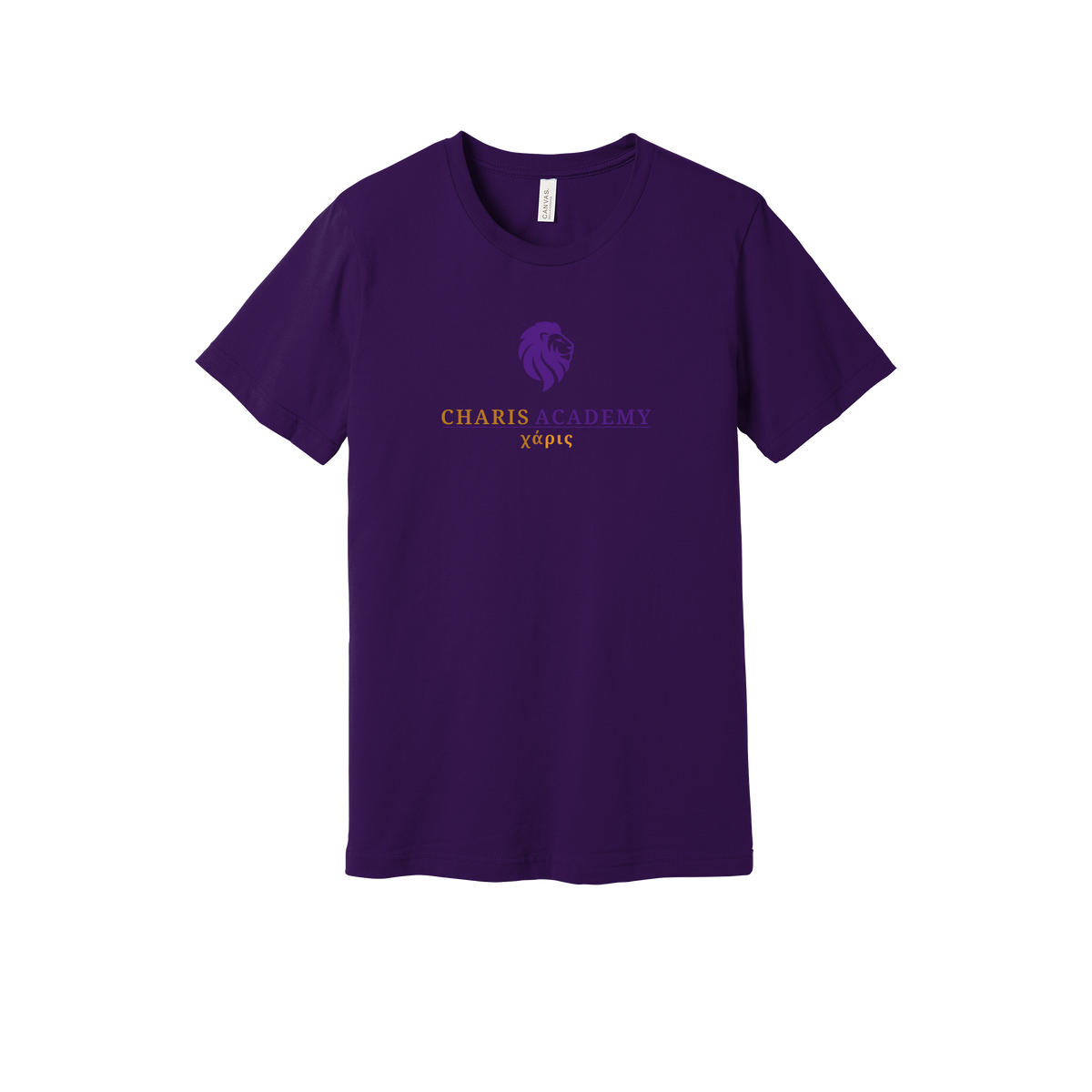 cahazleton-everyday-essentials-short-sleeve-tee-dtf-front-BC3001-teampurple-flat-front