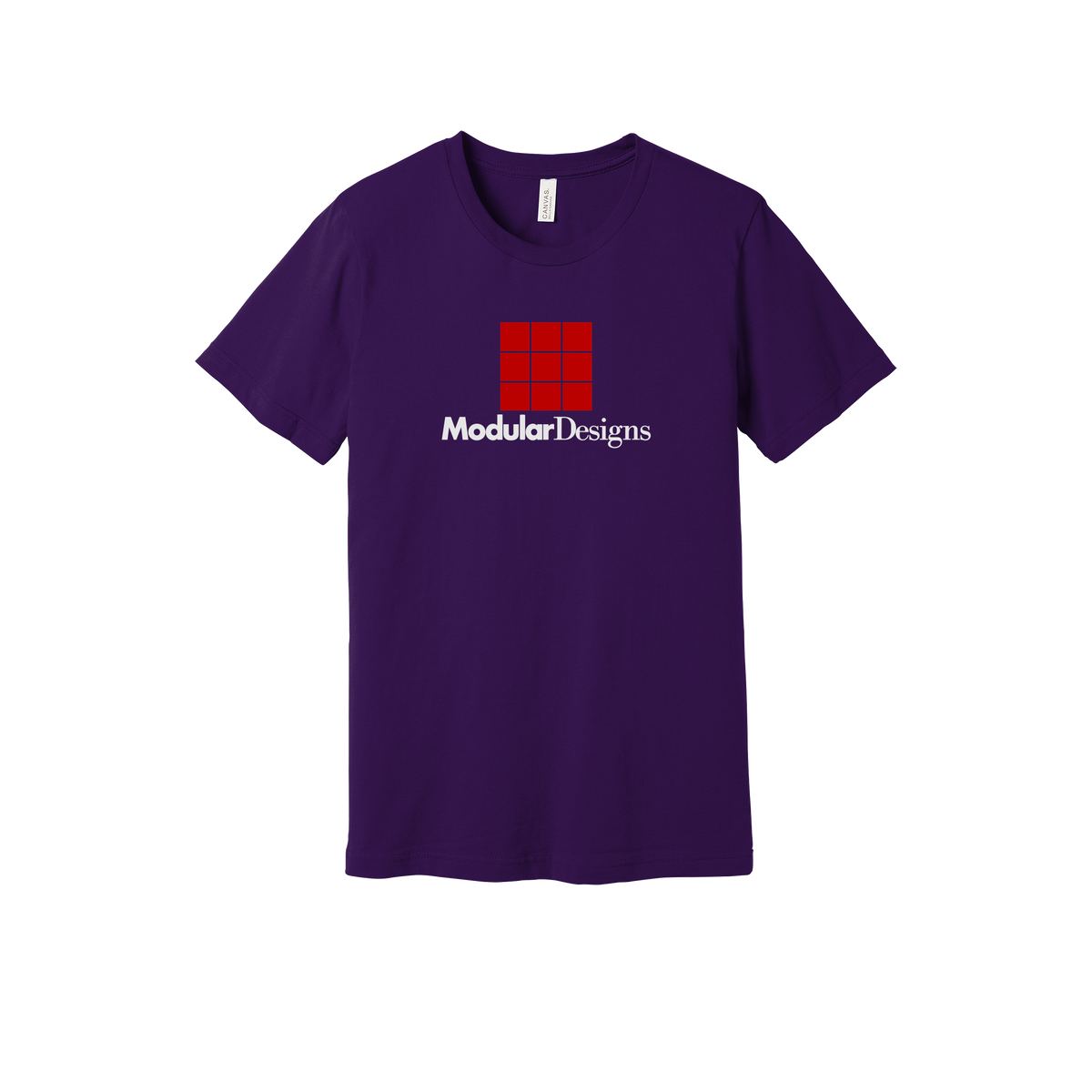 modulardesignsflooring-everyday-essentials-short-sleeve-tee-dtf-front-BC3001-teampurple-flat-front