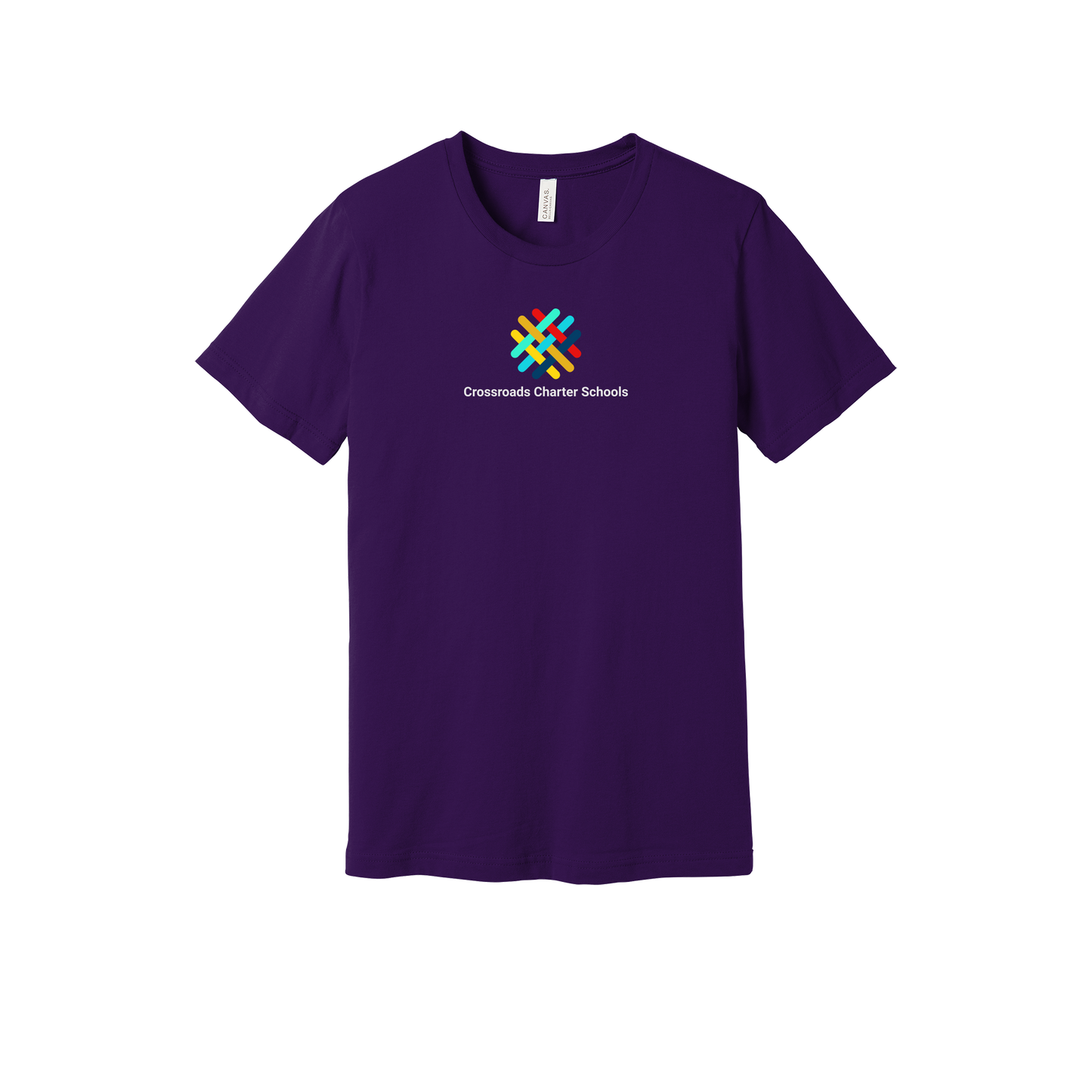 crossroadsschoolskc-everyday-essentials-short-sleeve-tee-dtf-front-BC3001-teampurple-flat-front