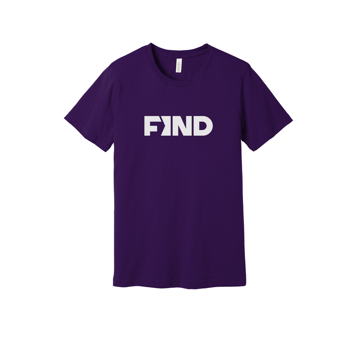 findrealestate-everyday-essentials-short-sleeve-tee-dtf-front-BC3001-teampurple-flat-front