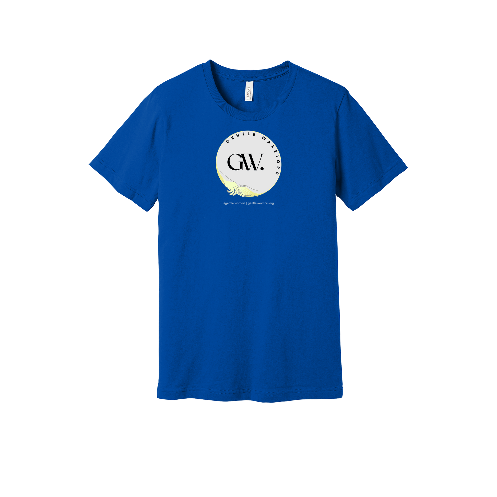 gentle-warriors-everyday-essentials-short-sleeve-tee-dtf-front-BC3001-trueroyal-flat-front