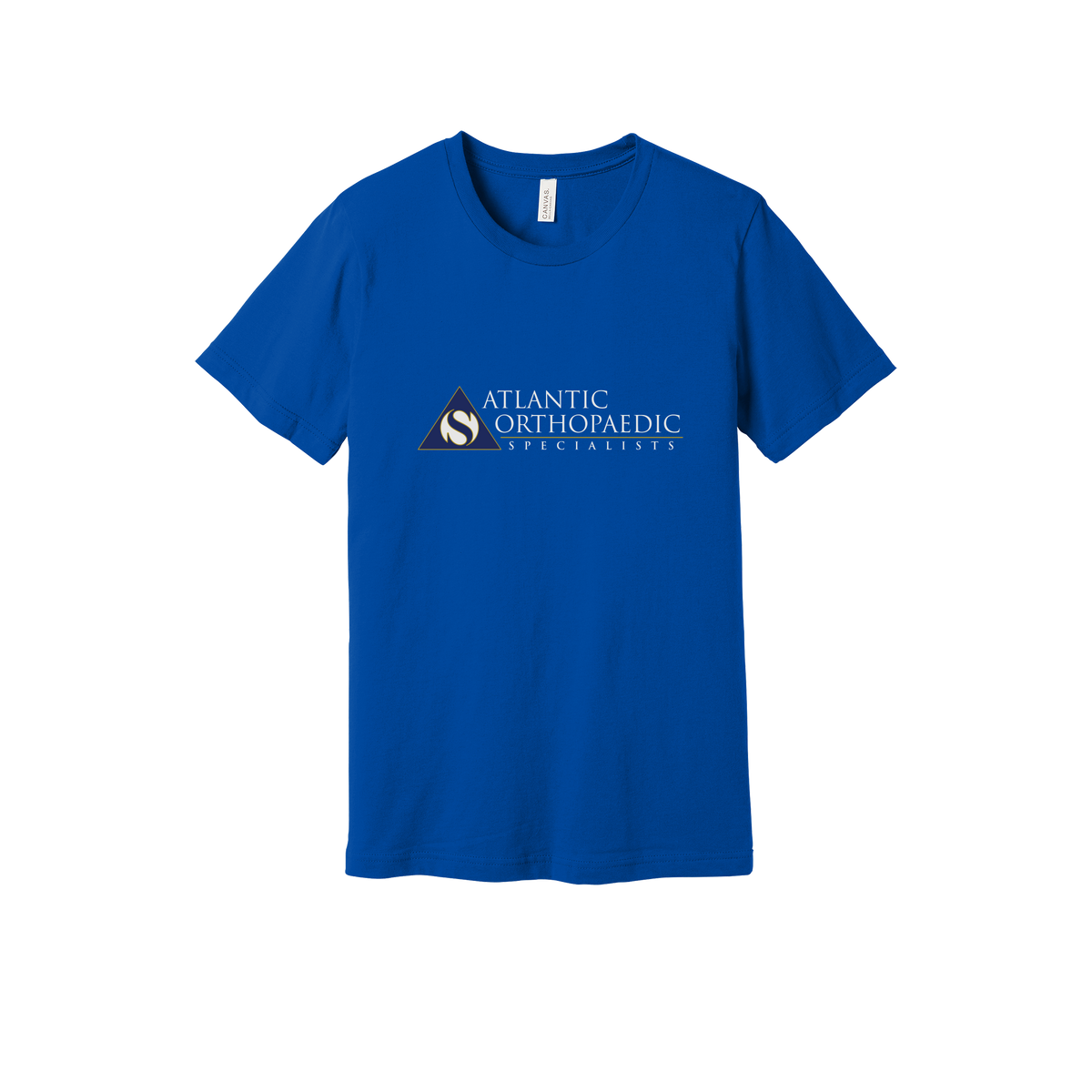 atlanticortho-everyday-essentials-clinic-short-sleeve-tee-dtf-front-BC3001-trueroyal-flat-front