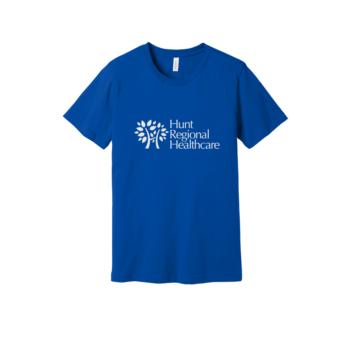 huntregional-everyday-essentials-clinic-short-sleeve-tee-dtf-front-BC3001-trueroyal-flat-front
