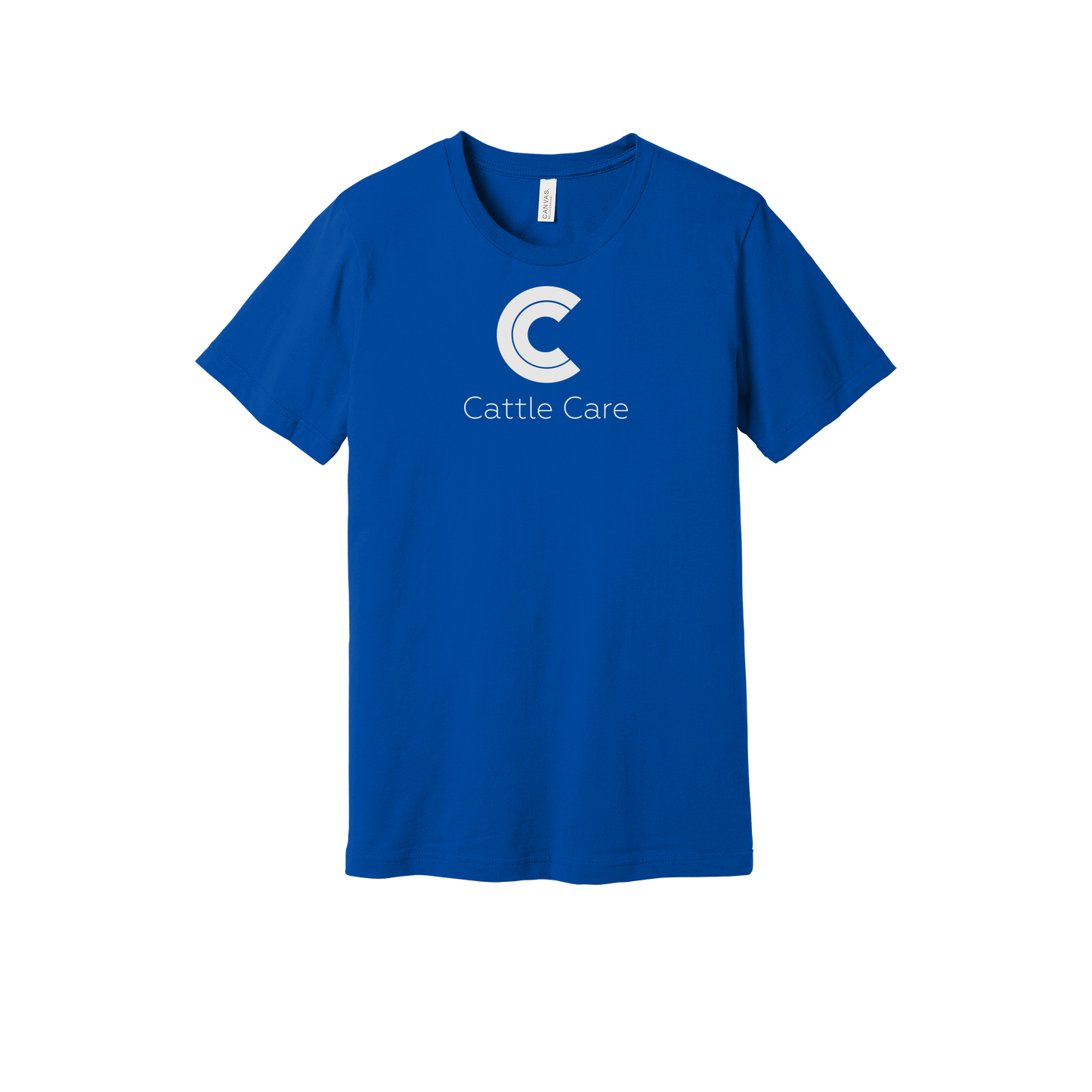 cattle-care-everyday-essentials-short-sleeve-tee-dtf-front-BC3001-trueroyal-flat-front
