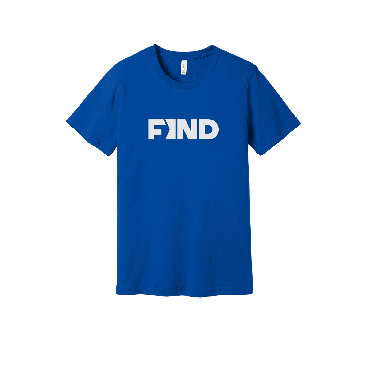 findrealestate-everyday-essentials-short-sleeve-tee-dtf-front-BC3001-trueroyal-flat-front