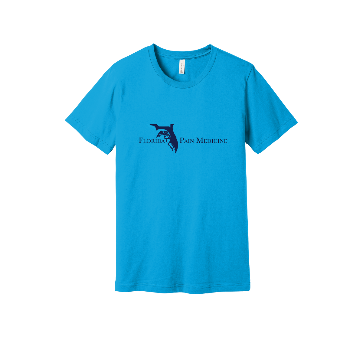 floridapainmedicine-everyday-essentials-clinic-short-sleeve-tee-dtf-front-BC3001-turquoise-flat-front