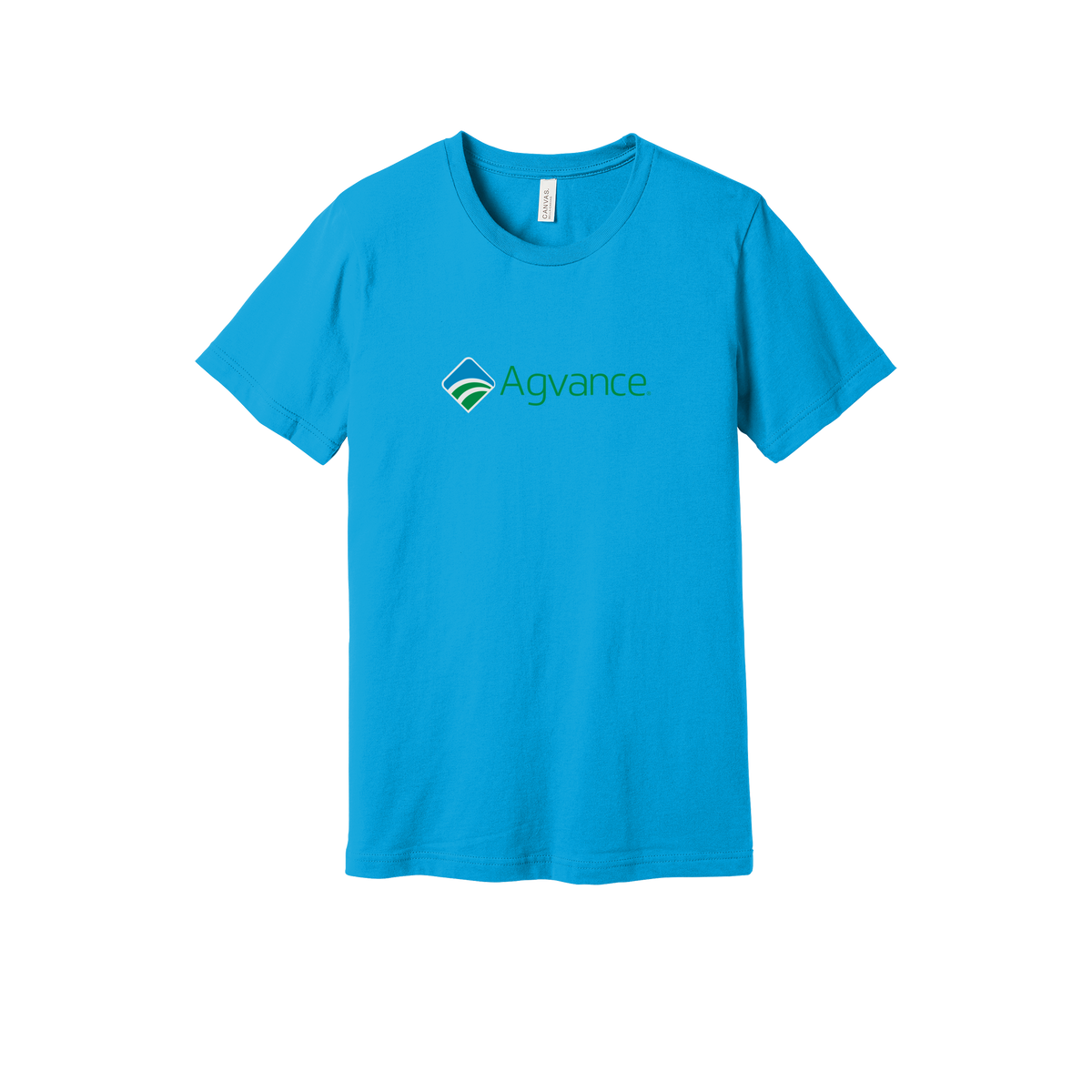 agvance-everyday-essentials-short-sleeve-tee-dtf-front-BC3001-turquoise-flat-front