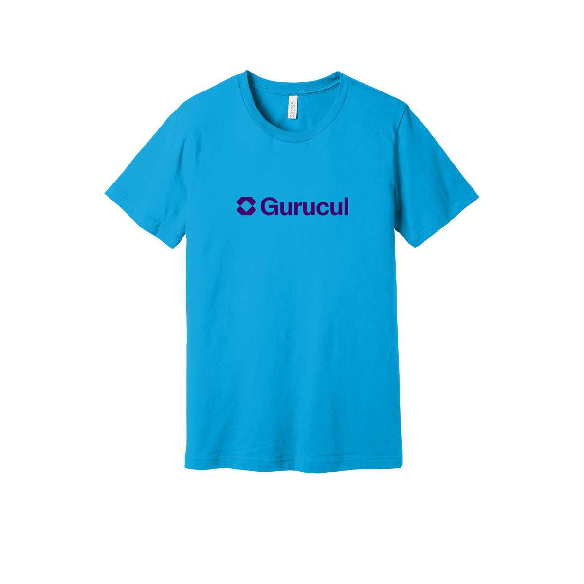 gurucul-everyday-essentials-short-sleeve-tee-dtf-front-BC3001-turquoise-flat-front