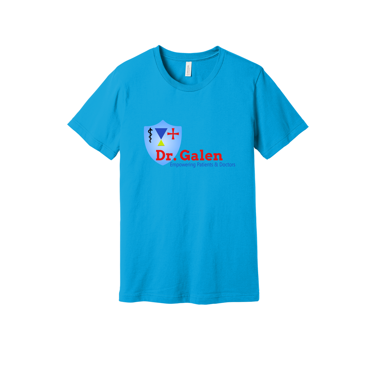 drgalen-everyday-essentials-clinic-short-sleeve-tee-dtf-front-BC3001-turquoise-flat-front