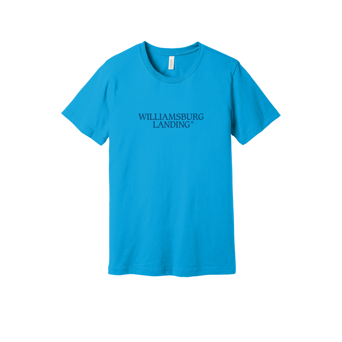 williamsburglanding-everyday-essentials-short-sleeve-tee-dtf-front-BC3001-turquoise-flat-front