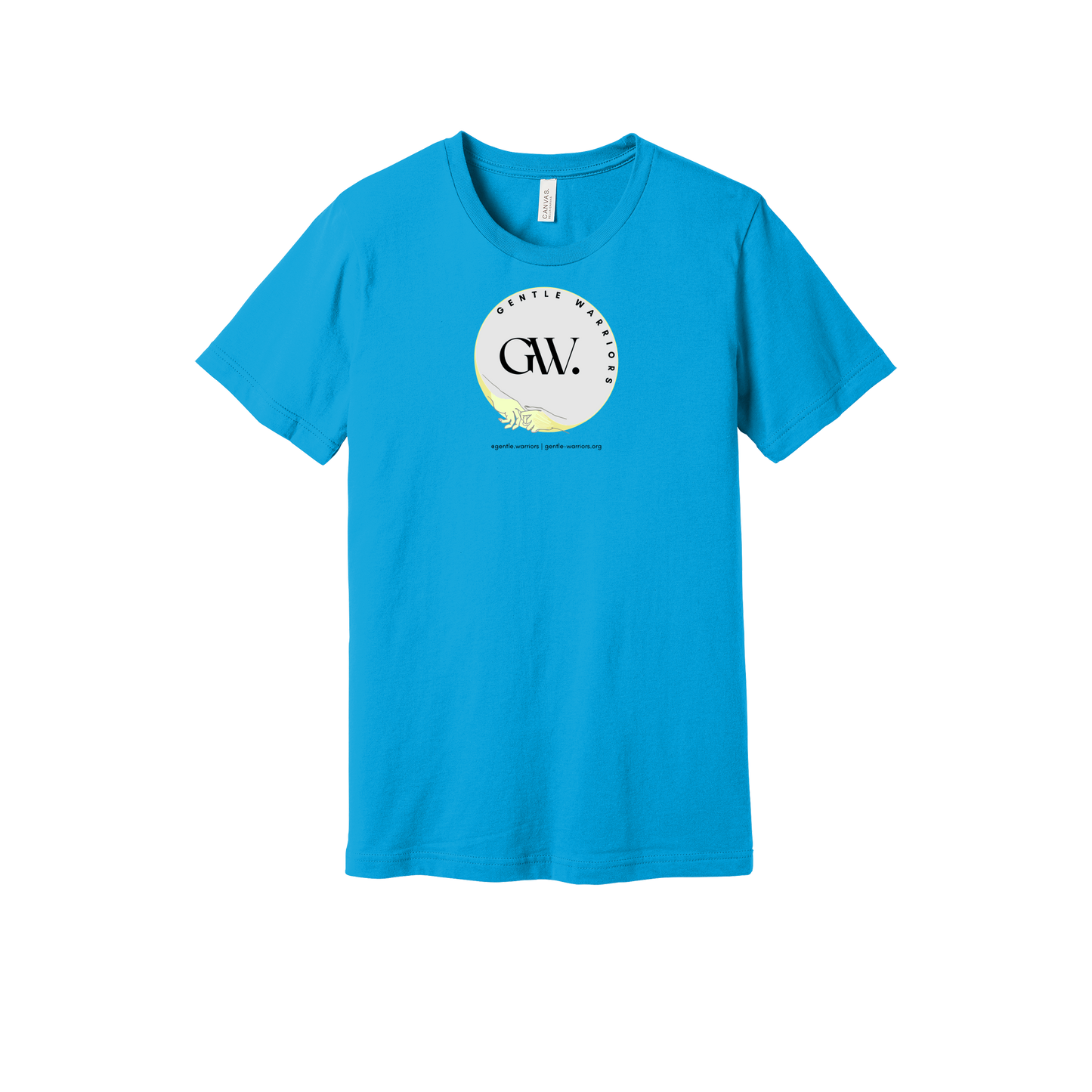 gentle-warriors-everyday-essentials-short-sleeve-tee-dtf-front-BC3001-turquoise-flat-front
