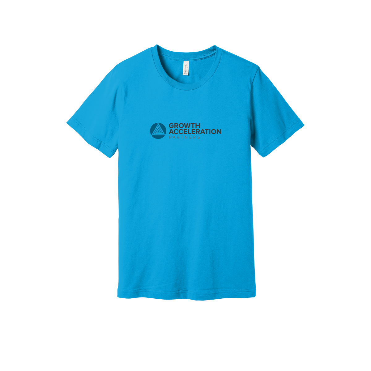 growthaccelerationpartners-everyday-essentials-short-sleeve-tee-dtf-front-BC3001-turquoise-flat-front