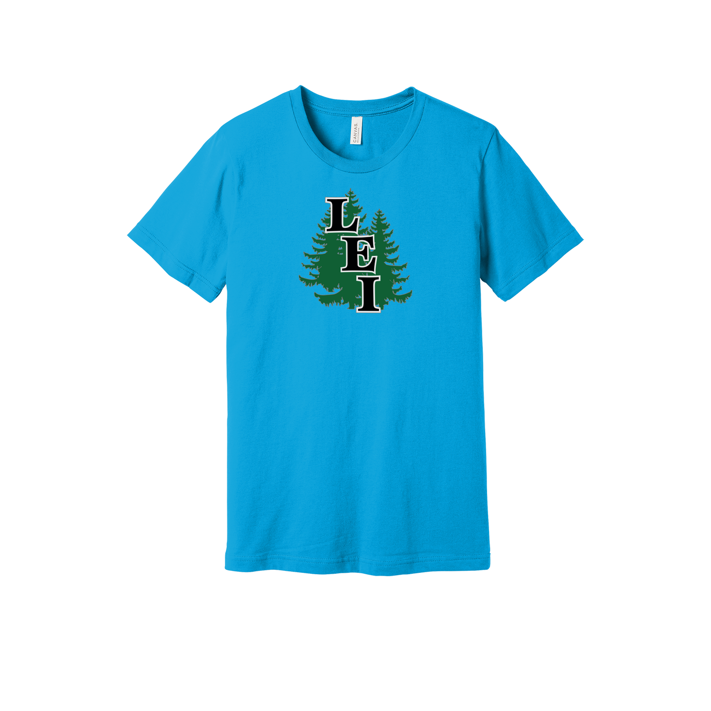 leisite-everyday-essentials-short-sleeve-tee-dtf-front-BC3001-turquoise-flat-front