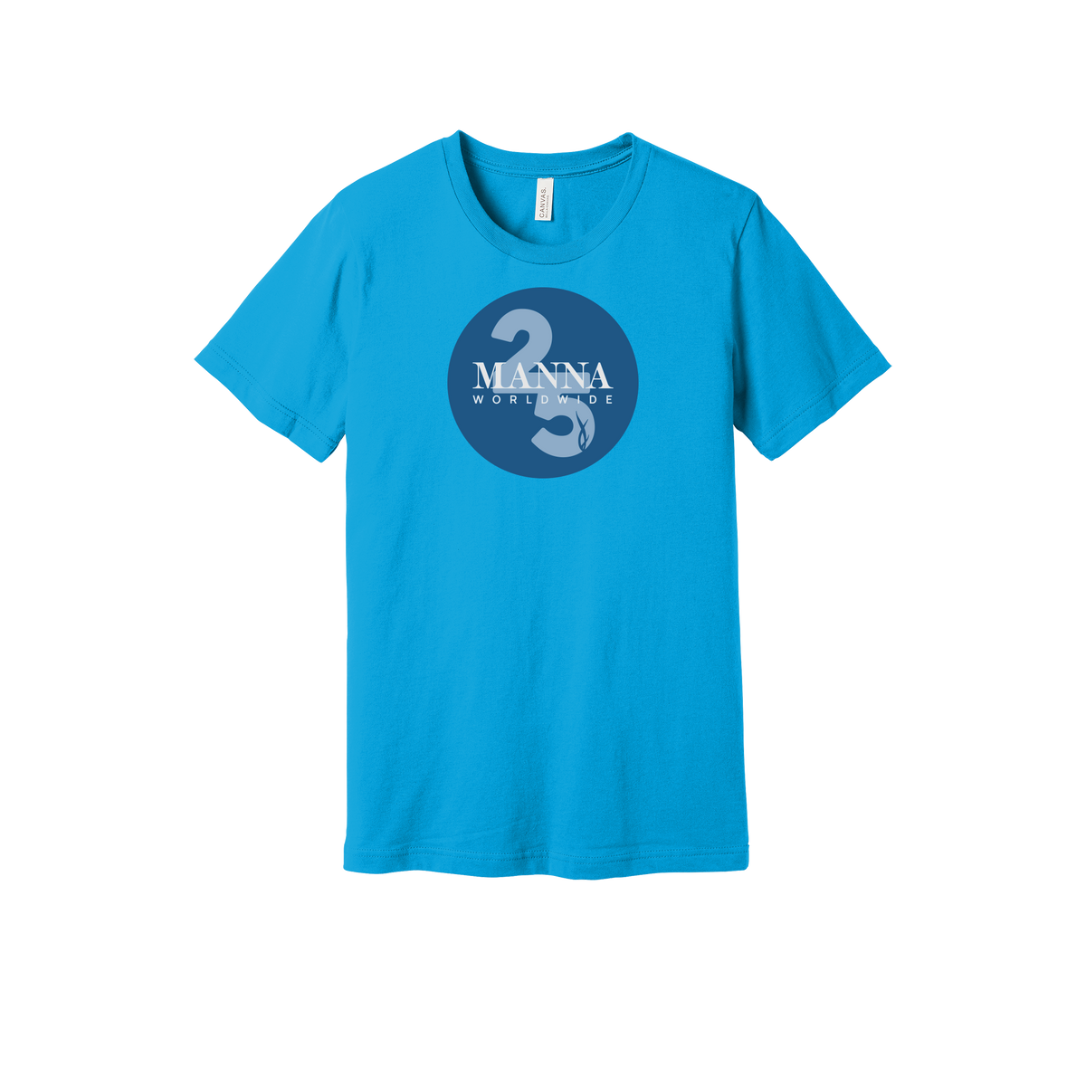 mannaworldwide-everyday-essentials-short-sleeve-tee-dtf-front-BC3001-turquoise-flat-front