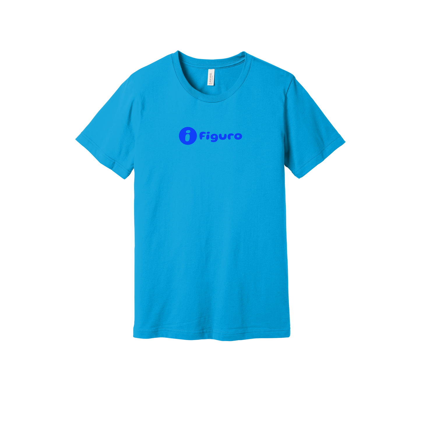 getfiguro-everyday-essentials-short-sleeve-tee-dtf-front-BC3001-turquoise-flat-front
