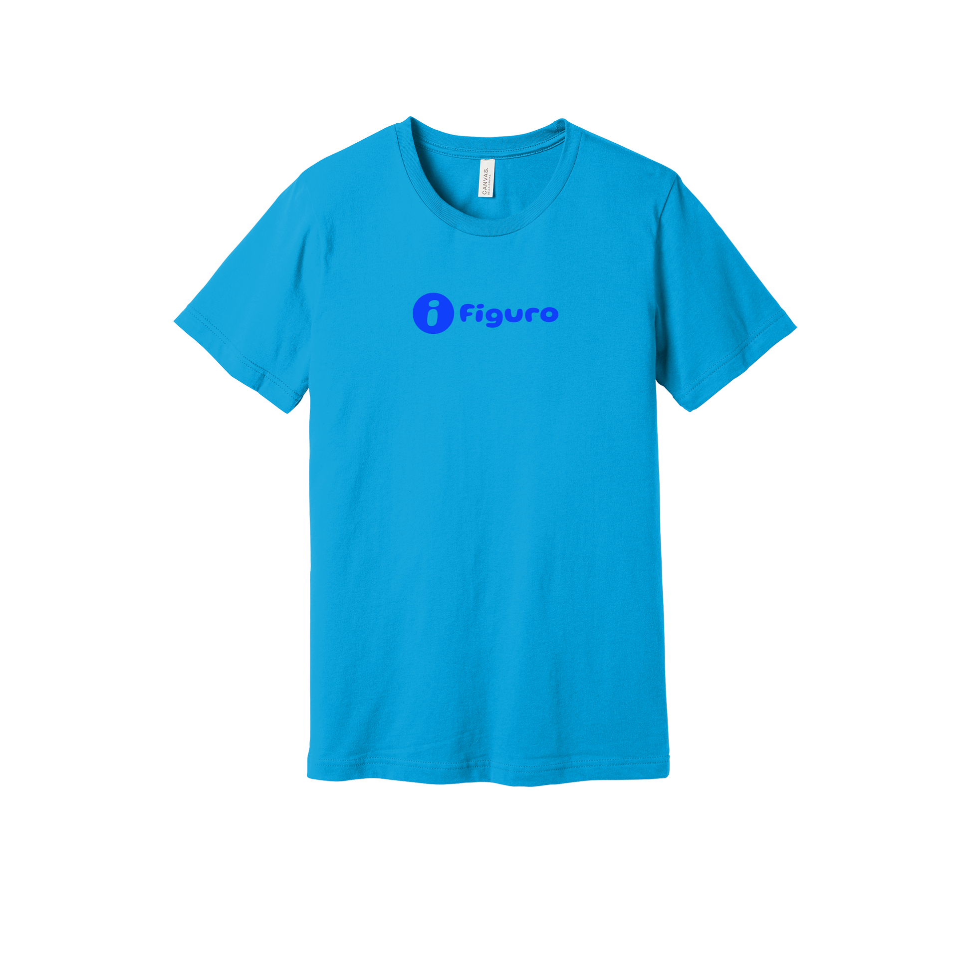 getfiguro-everyday-essentials-short-sleeve-tee-dtf-front-BC3001-turquoise-flat-front