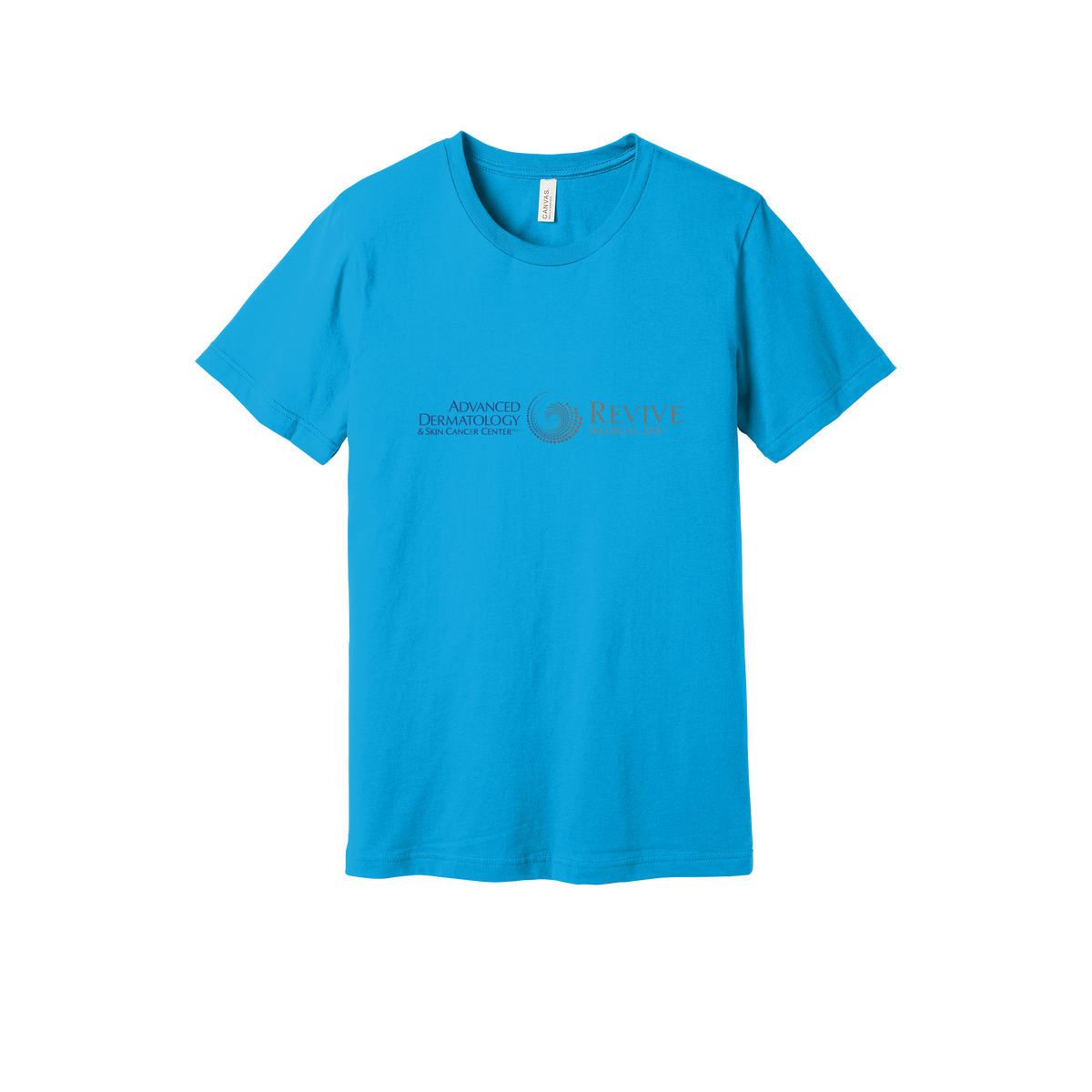 advancedskinmd-everyday-essentials-clinic-short-sleeve-tee-dtf-front-BC3001-turquoise-flat-front