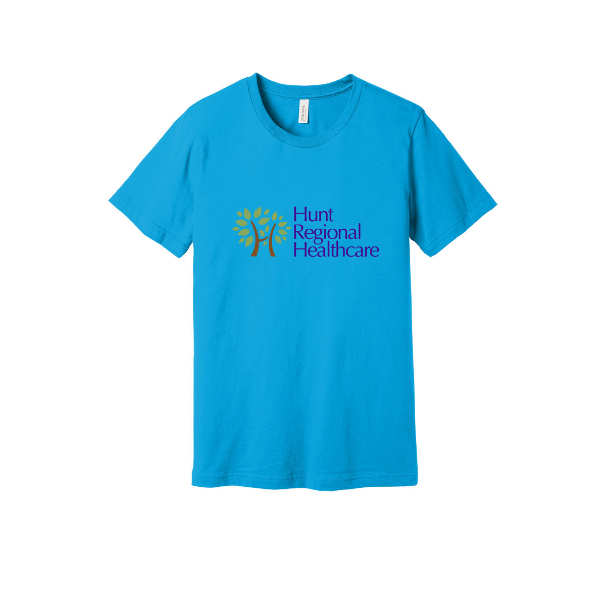 huntregional-everyday-essentials-clinic-short-sleeve-tee-dtf-front-BC3001-turquoise-flat-front