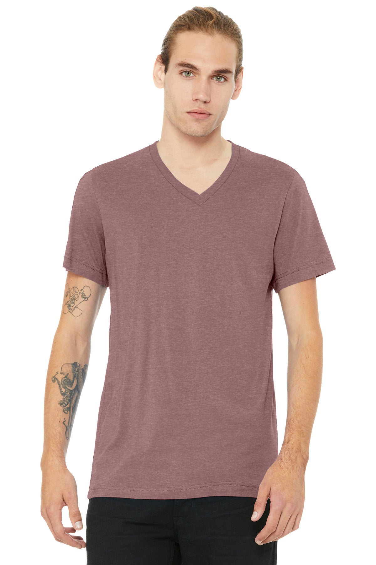 BELLA+CANVAS® Unisex Heather CVC V-Neck Tee BC3005CVC