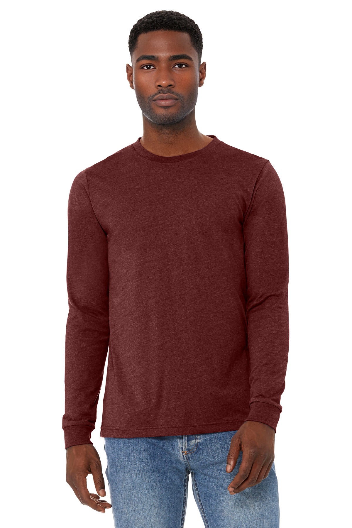 BELLA+CANVAS® Unisex Heather CVC Long Sleeve Tee BC3501CVC
