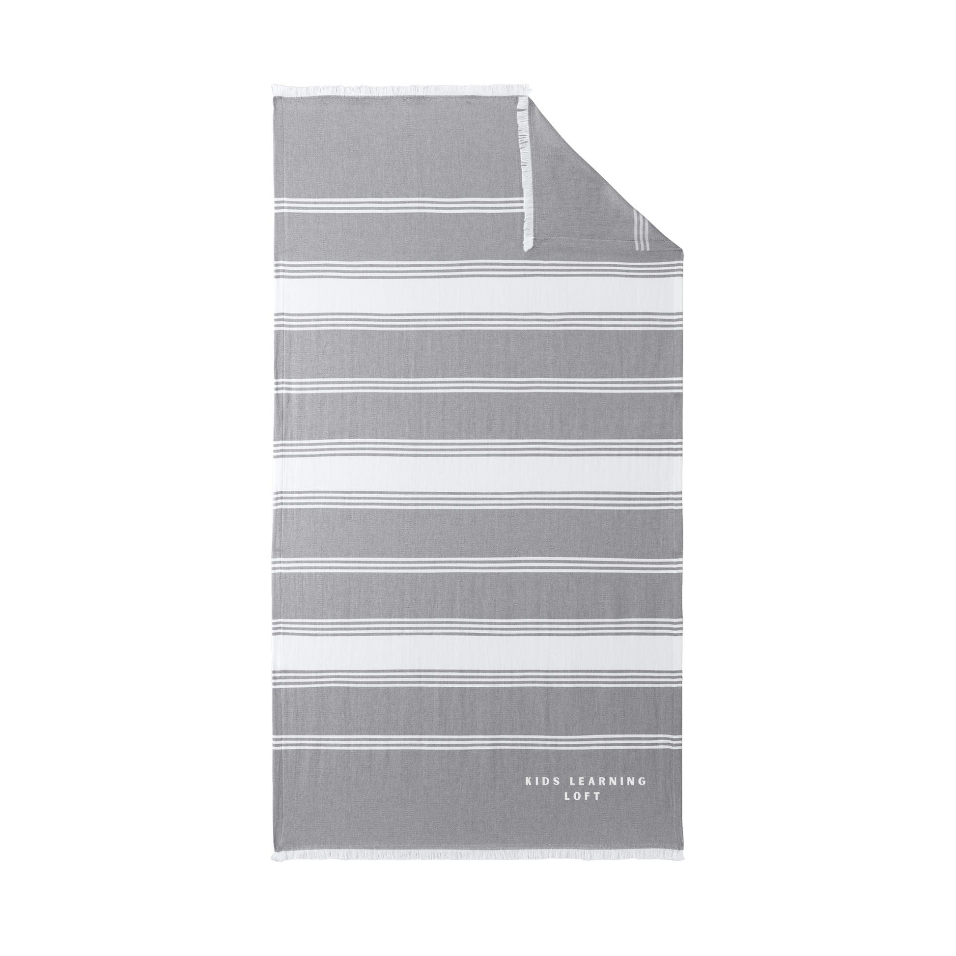 kidslearningloft-port-authority-beach-throw-embroidery-bottomright-BP91-sterlinggreywhite-flat-front