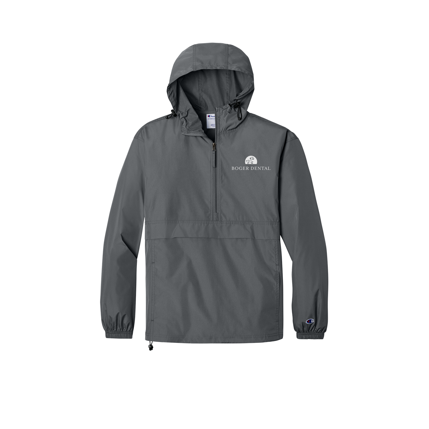 boger-dental-champion-packable-jacket-embroidery-leftchest-CO200-graphite-flat-front