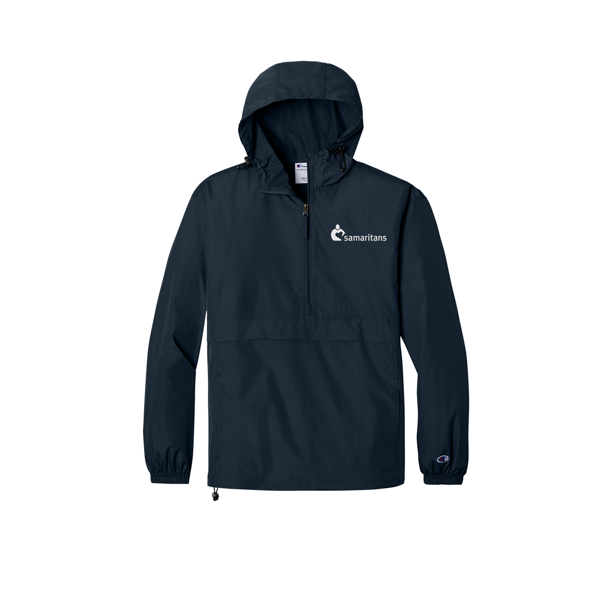 samaritans-champion-packable-jacket-embroidery-leftchest-CO200-navy-flat-front